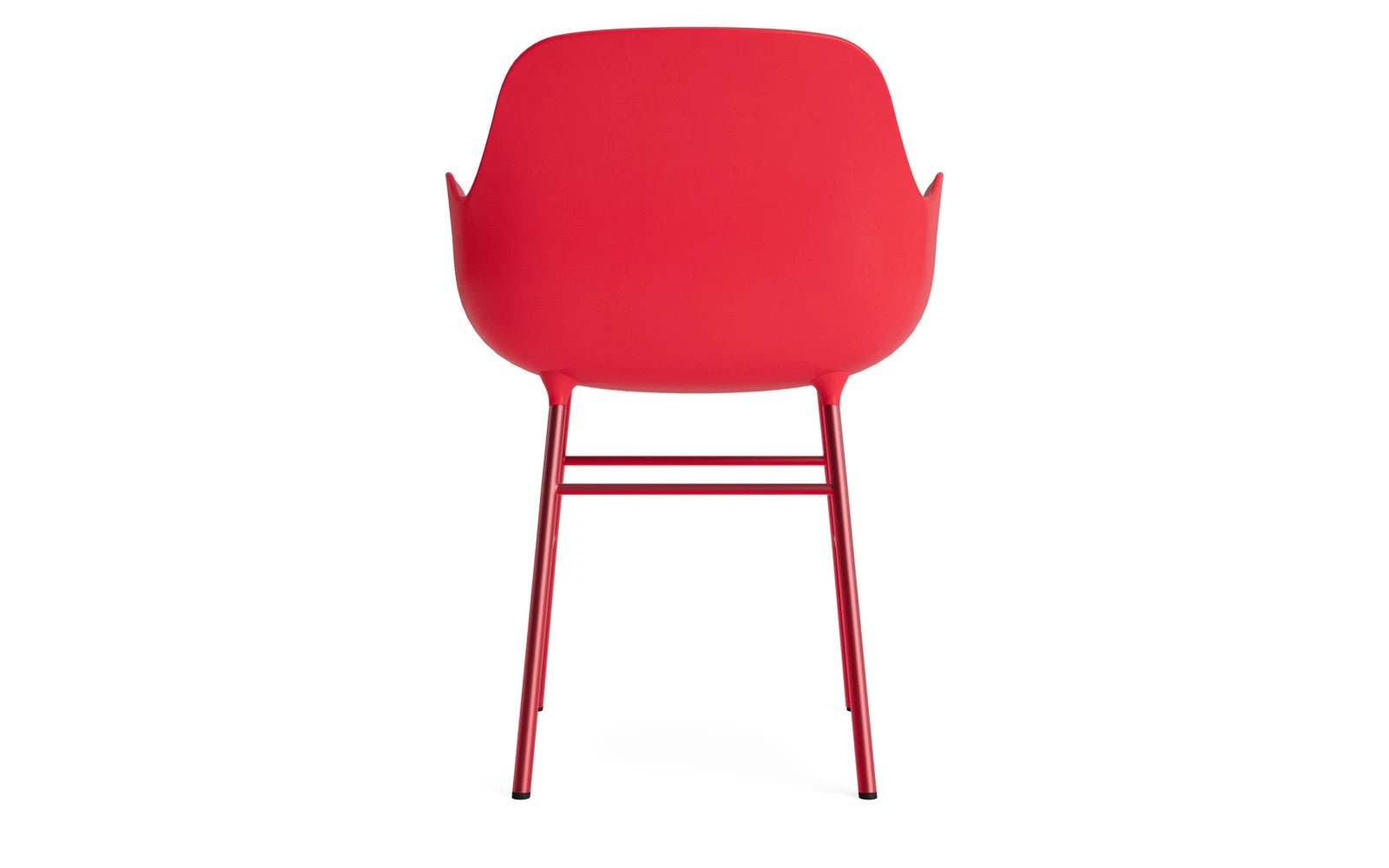 Form Lehnstuhl Stahl Leuchtendes rot in  präsentiert im Onlineshop von KAQTU Design AG. Stuhl mit Armlehne ist von Normann Copenhagen