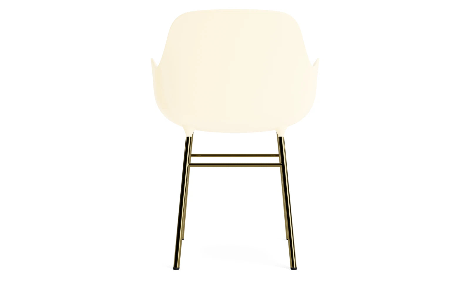 Form Lehnstuhl Messing Creme in  präsentiert im Onlineshop von KAQTU Design AG. Stuhl mit Armlehne ist von Normann Copenhagen