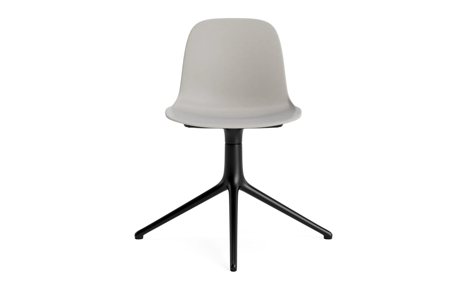 Form Drehstuhl Warmes Grau/schwarzes Aluminium in  präsentiert im Onlineshop von KAQTU Design AG. Drehstuhl ist von Normann Copenhagen