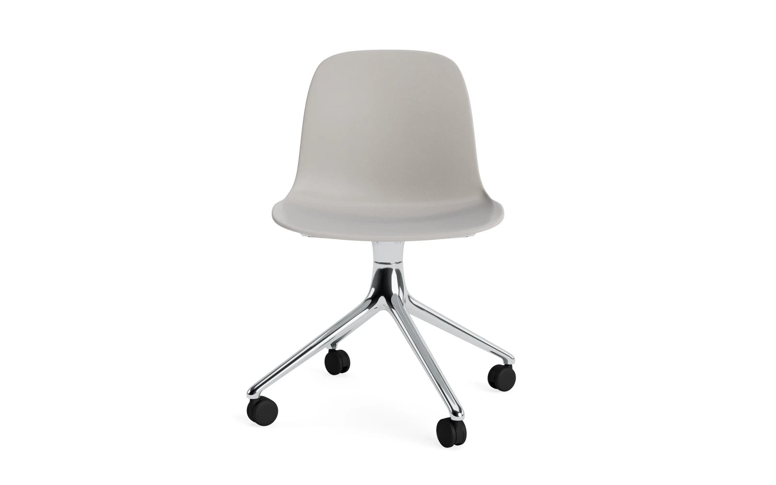 Form Drehstuhl 4W Aluminium/Warmes Grau in  präsentiert im Onlineshop von KAQTU Design AG. Drehstuhl ist von Normann Copenhagen