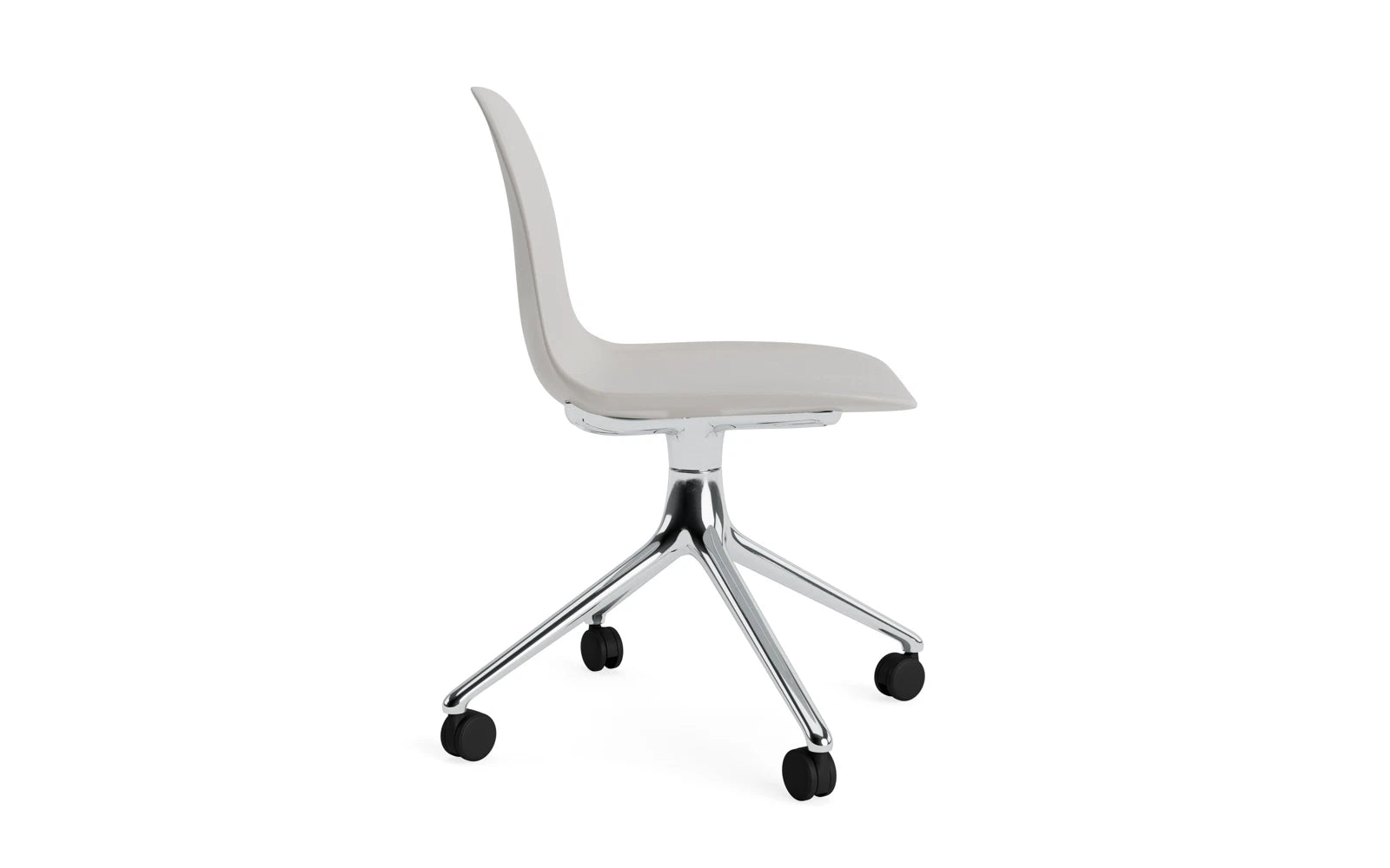 Form Drehstuhl 4W Aluminium/Warmes Grau in  präsentiert im Onlineshop von KAQTU Design AG. Drehstuhl ist von Normann Copenhagen