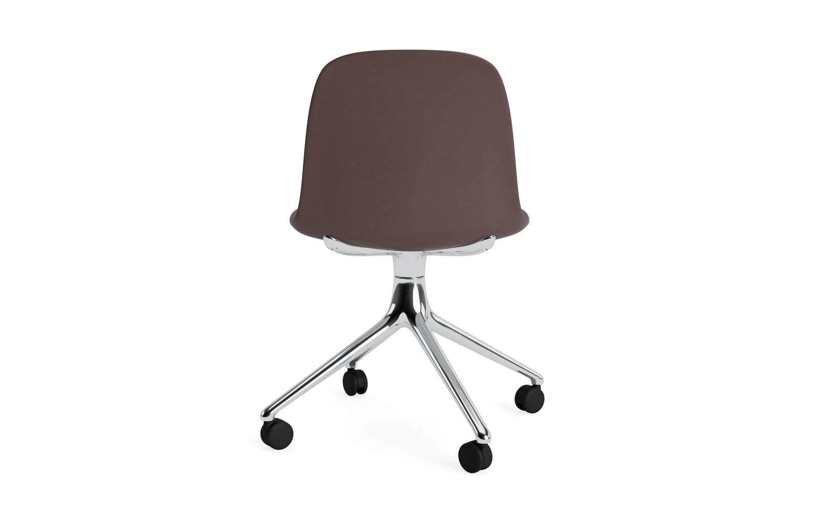 Form Drehstuhl 4W Aluminium/Braun in  präsentiert im Onlineshop von KAQTU Design AG. Drehstuhl ist von Normann Copenhagen