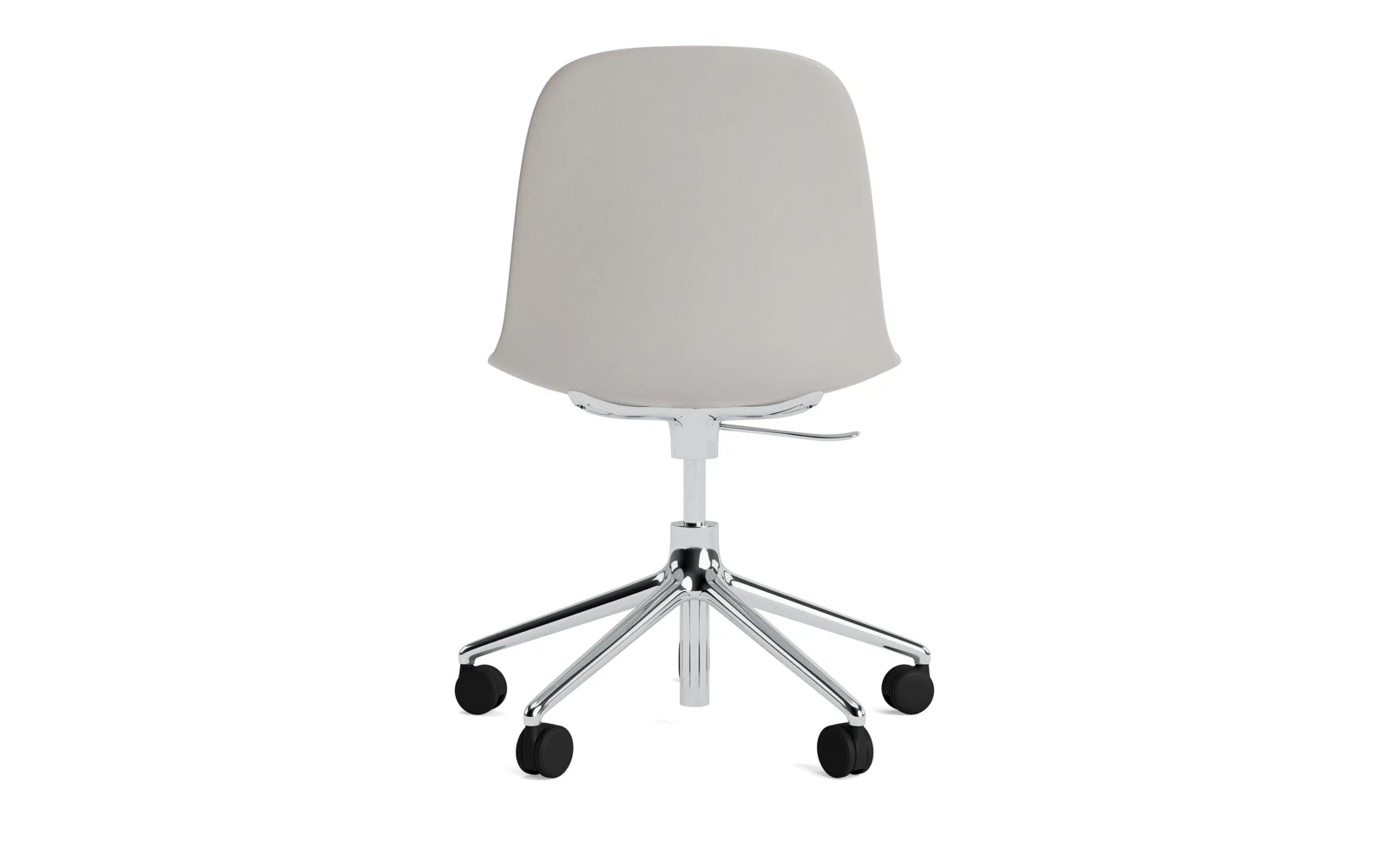 Form Drehstuhl mit Rollen Warmes Grau/Aluminium in  präsentiert im Onlineshop von KAQTU Design AG. Drehstuhl ist von Normann Copenhagen