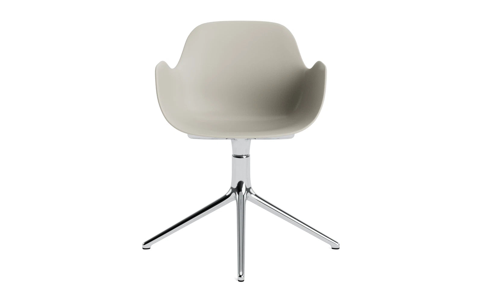 Form Drehsessel Hellgrau / Aluminium in  präsentiert im Onlineshop von KAQTU Design AG. Sessel ist von Normann Copenhagen