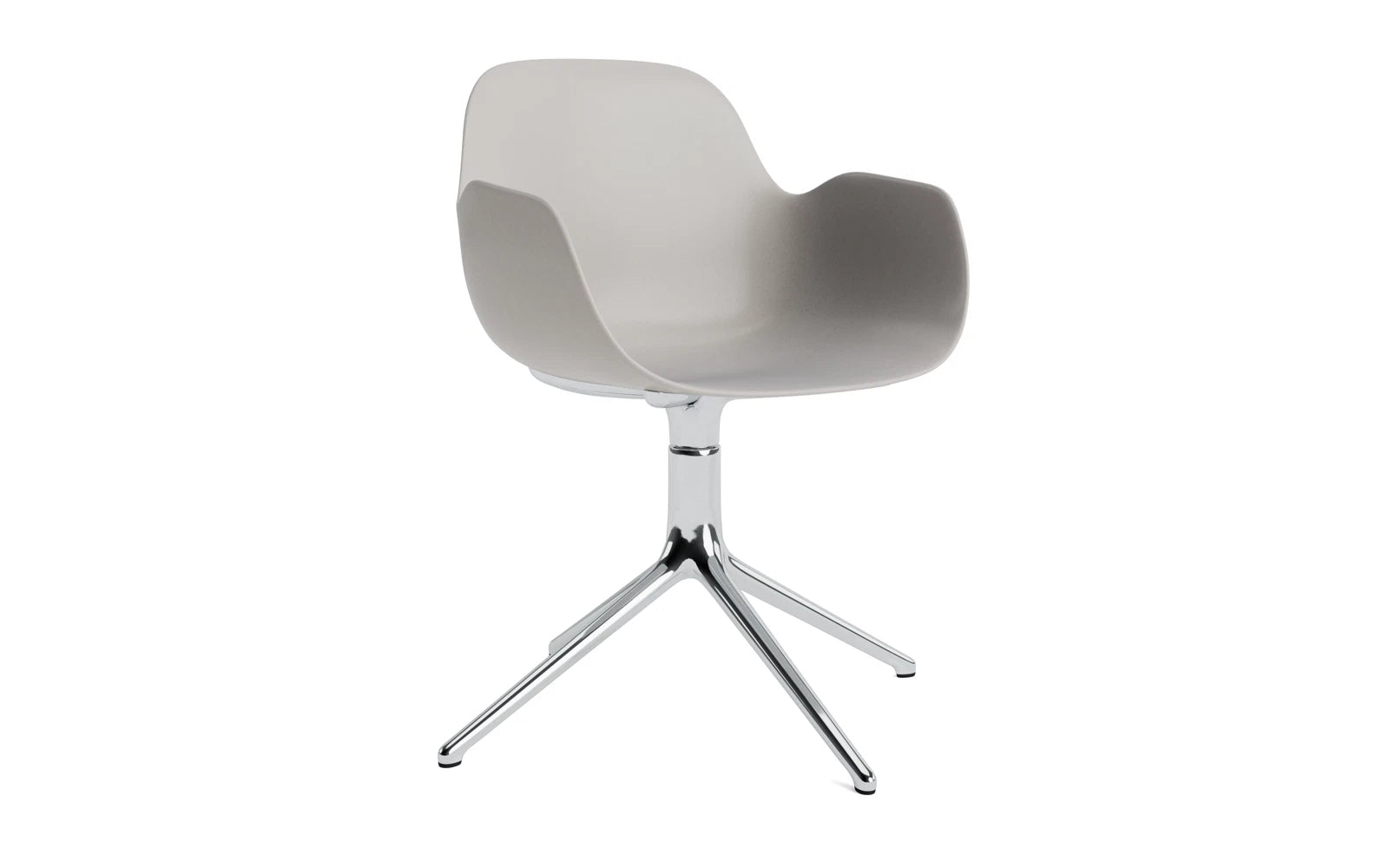 Form Drehsessel Warmes grau /Aluminium in  präsentiert im Onlineshop von KAQTU Design AG. Sessel ist von Normann Copenhagen