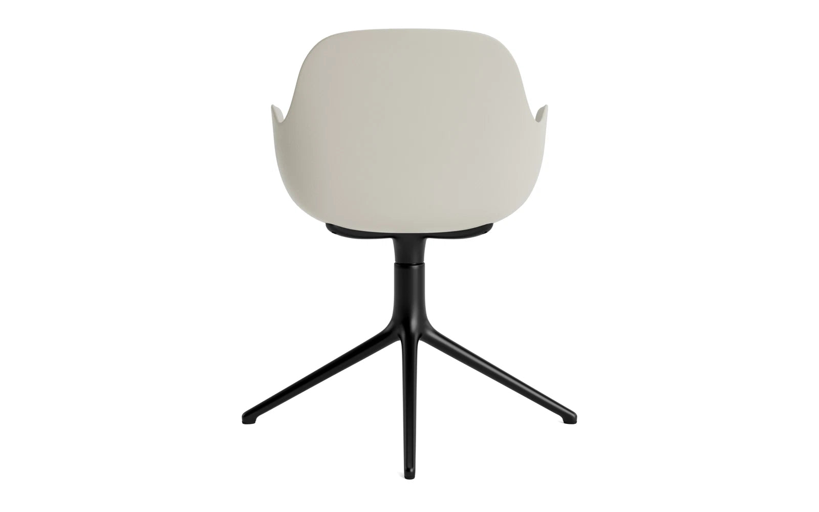 Form Drehsessel Hellgrau/schwarzes Aluminium in  präsentiert im Onlineshop von KAQTU Design AG. Sessel ist von Normann Copenhagen