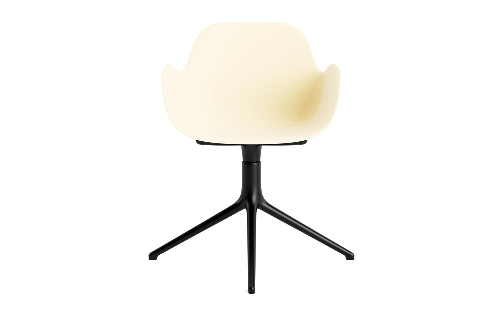 Form Drehsessel Creme/schwarzes Aluminium in  präsentiert im Onlineshop von KAQTU Design AG. Sessel ist von Normann Copenhagen