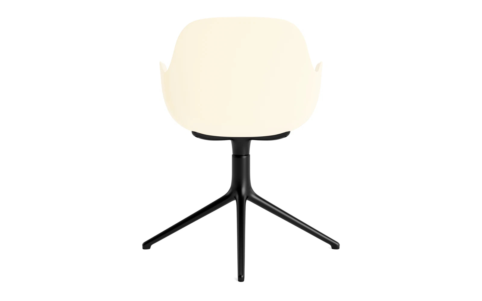 Form Drehsessel Creme/schwarzes Aluminium in  präsentiert im Onlineshop von KAQTU Design AG. Sessel ist von Normann Copenhagen