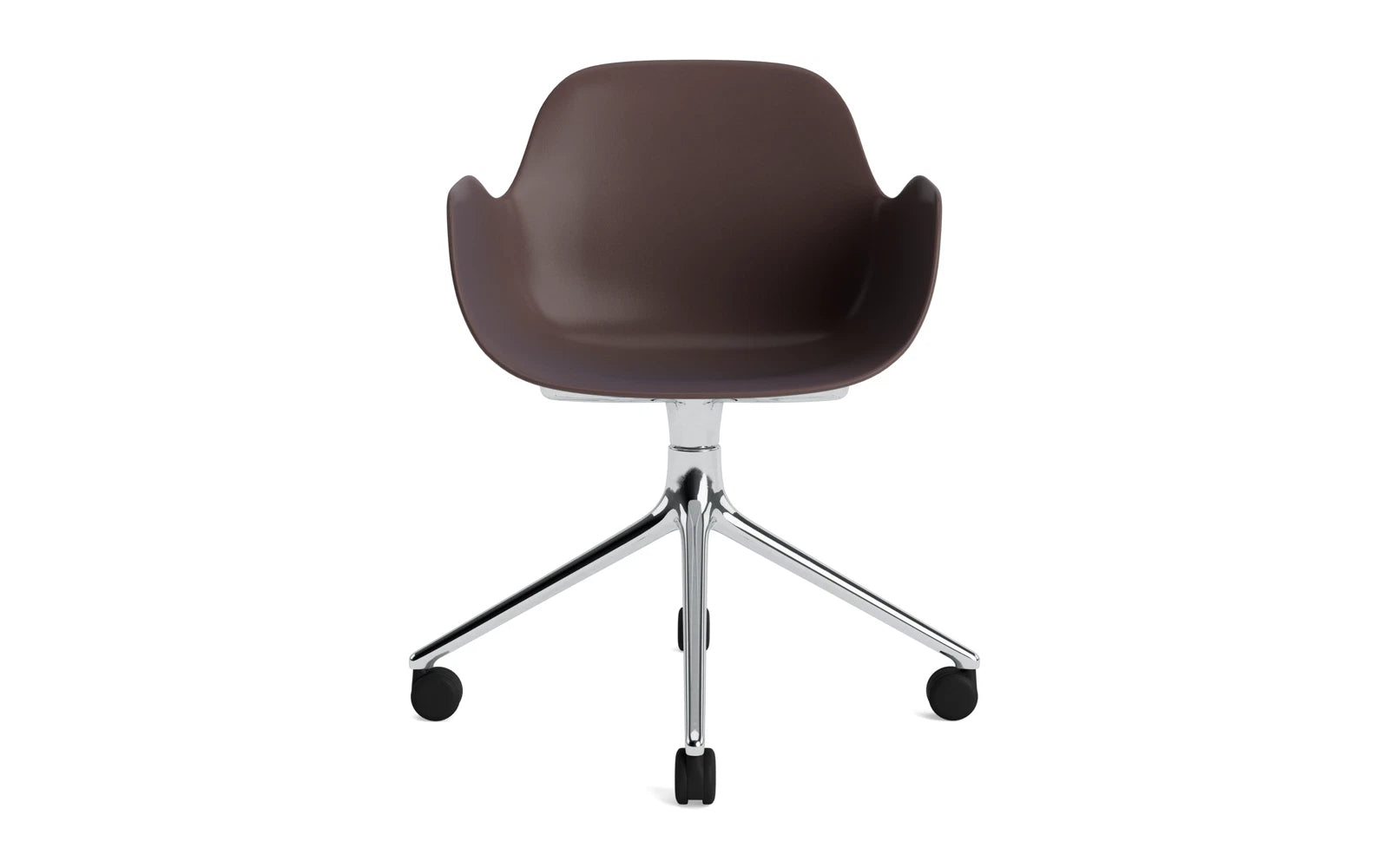 Form Drehsessel 4W Aluminium/Braun in  präsentiert im Onlineshop von KAQTU Design AG. Sessel ist von Normann Copenhagen