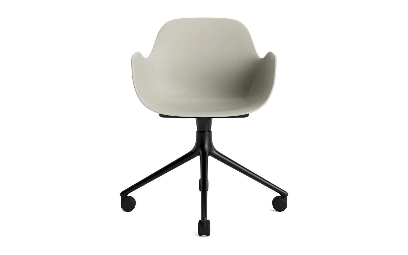 Form Drehsessel 4W schwarzes Aluminium/Hellgrau in  präsentiert im Onlineshop von KAQTU Design AG. Sessel ist von Normann Copenhagen