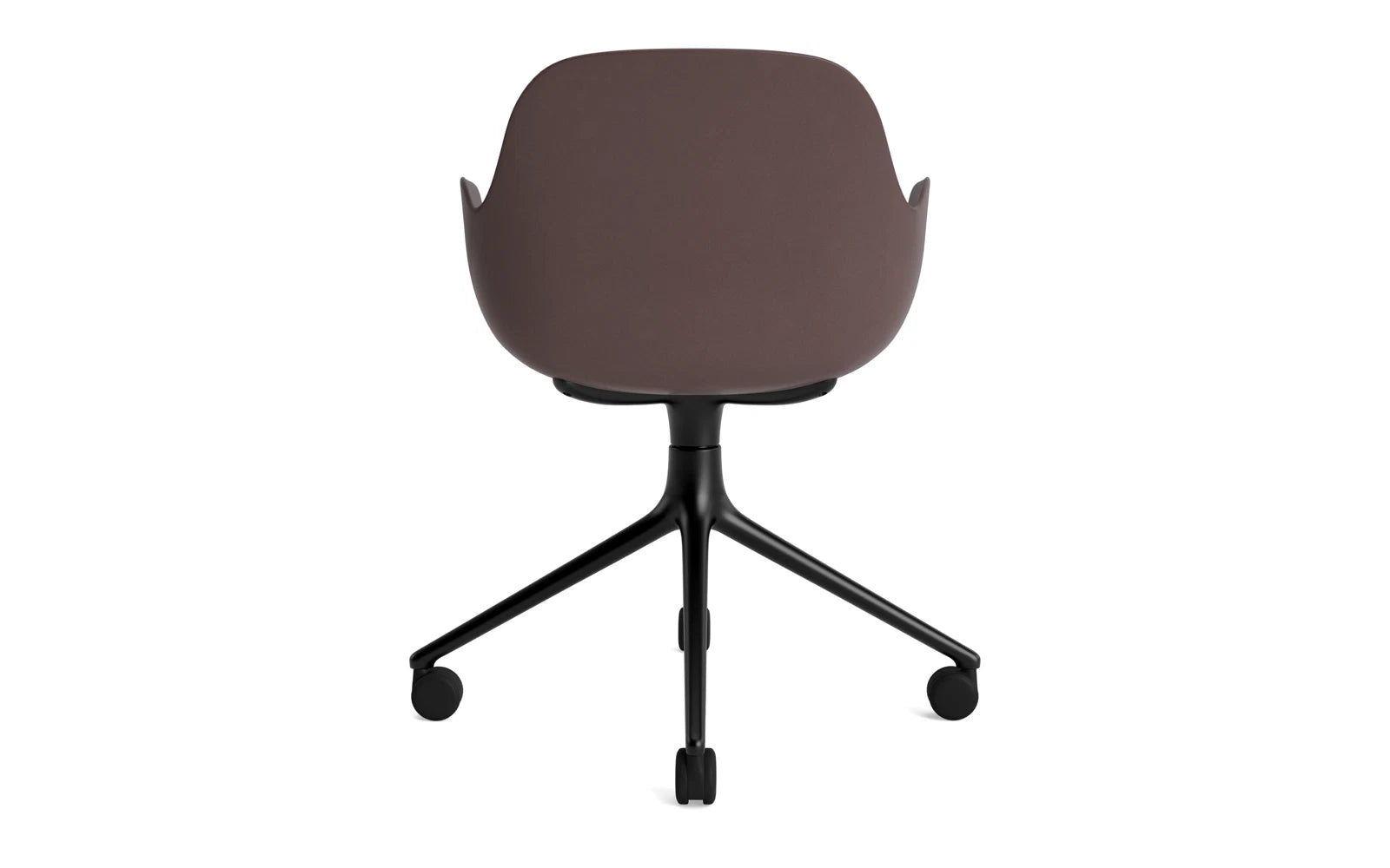 Form Drehsessel 4W schwarzes Aluminium/Braun in  präsentiert im Onlineshop von KAQTU Design AG. Sessel ist von Normann Copenhagen