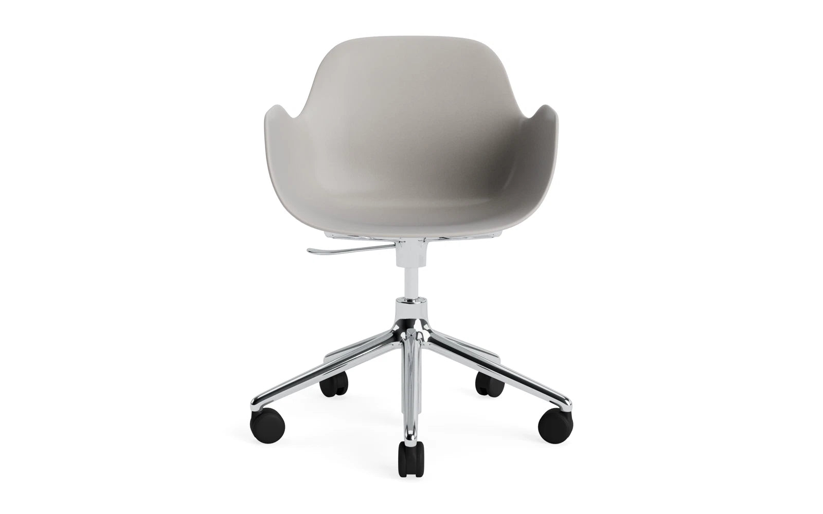 Form Drehsessel mit Rollen Warmes grau/Aluminium in  präsentiert im Onlineshop von KAQTU Design AG. Sessel ist von Normann Copenhagen