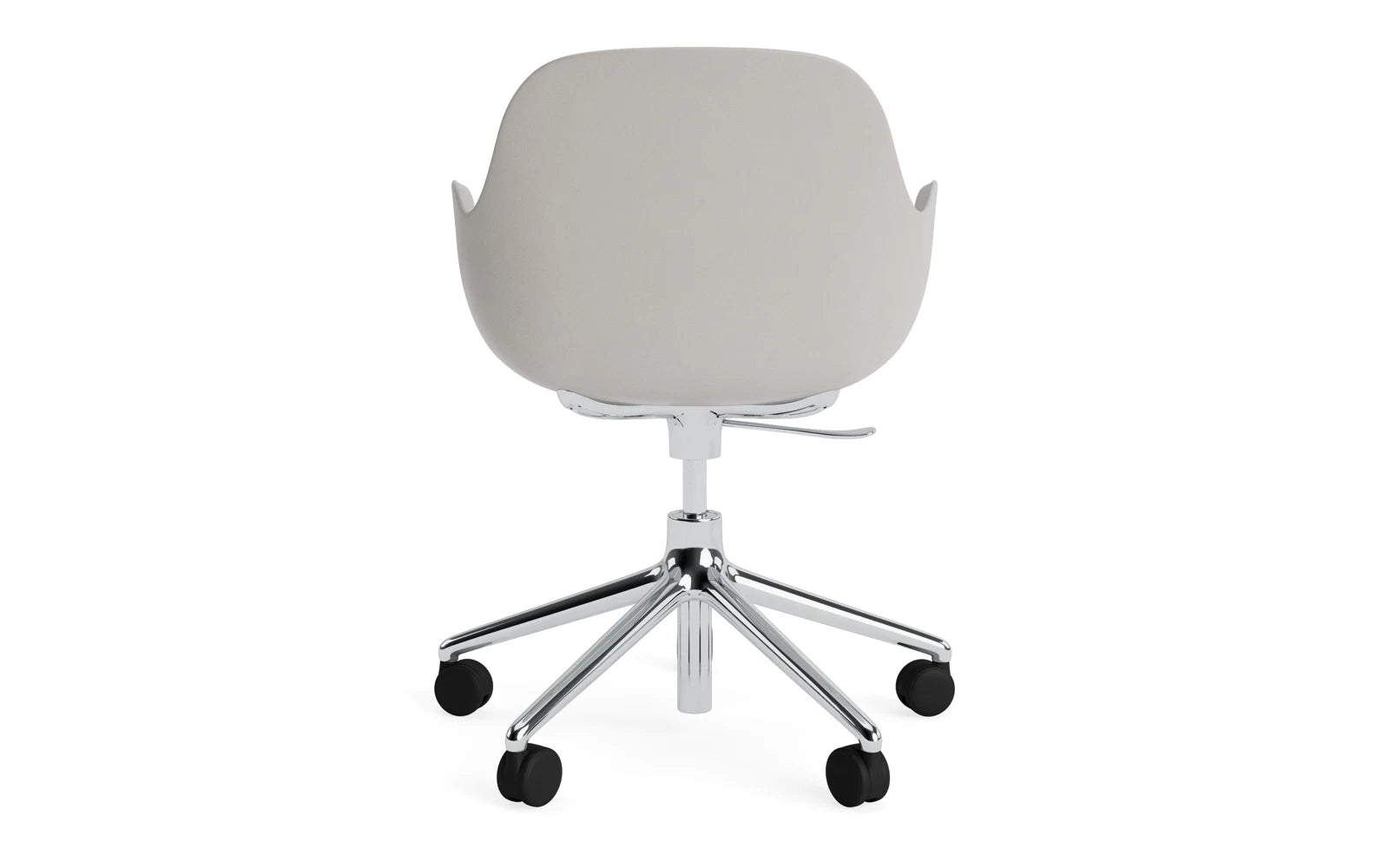Form Drehsessel mit Rollen Warmes grau/Aluminium in  präsentiert im Onlineshop von KAQTU Design AG. Sessel ist von Normann Copenhagen