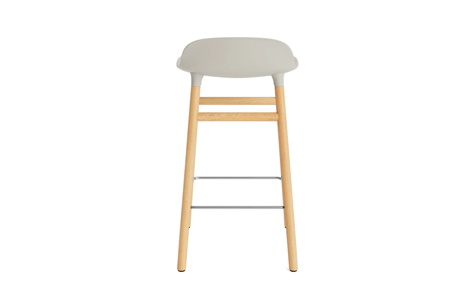 Form Barstuhl 65 cm hellgrau/Eiche in  präsentiert im Onlineshop von KAQTU Design AG. Barstuhl ist von Normann Copenhagen
