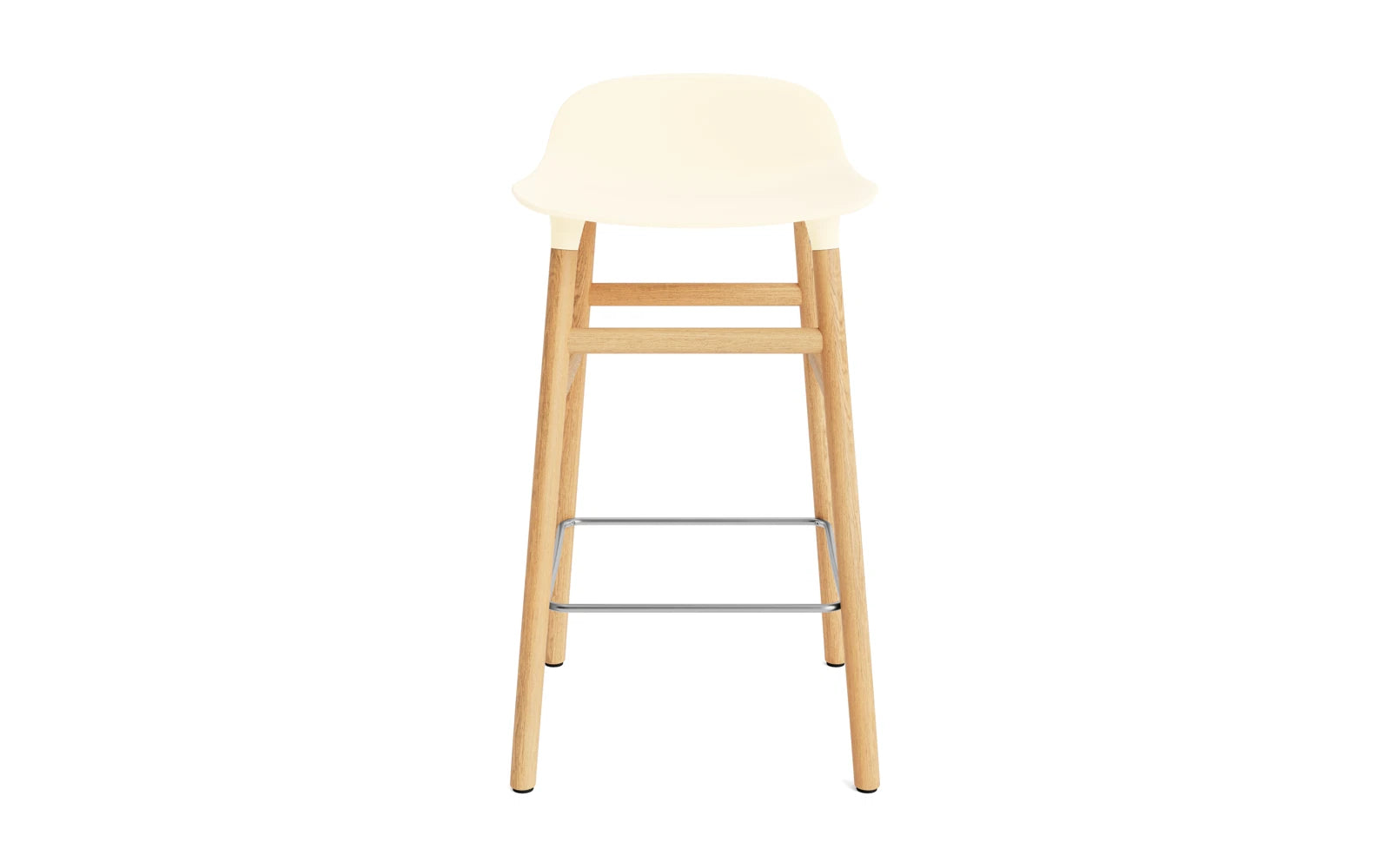 Form Barstuhl 65 cm creme/Eiche in  präsentiert im Onlineshop von KAQTU Design AG. Barstuhl ist von Normann Copenhagen