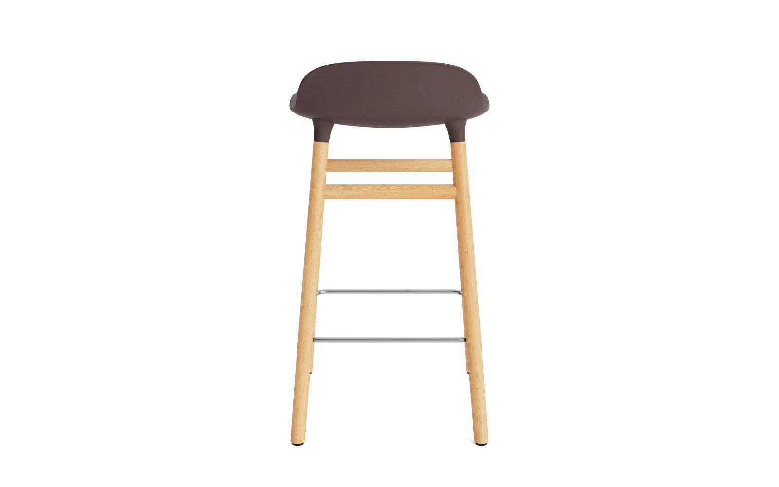 Form Barstuhl 65 cm braun/Eiche in  präsentiert im Onlineshop von KAQTU Design AG. Barstuhl ist von Normann Copenhagen