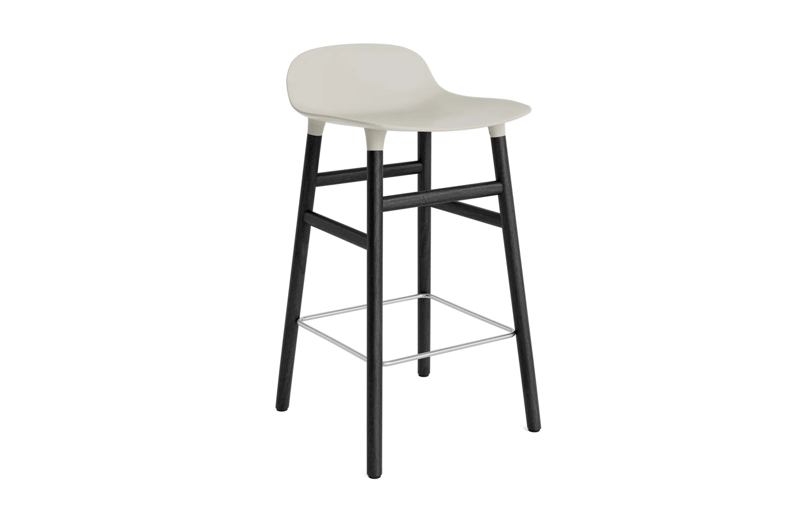 Form Barstuhl 65 cm hellgrau/schwarz in  präsentiert im Onlineshop von KAQTU Design AG. Barstuhl ist von Normann Copenhagen