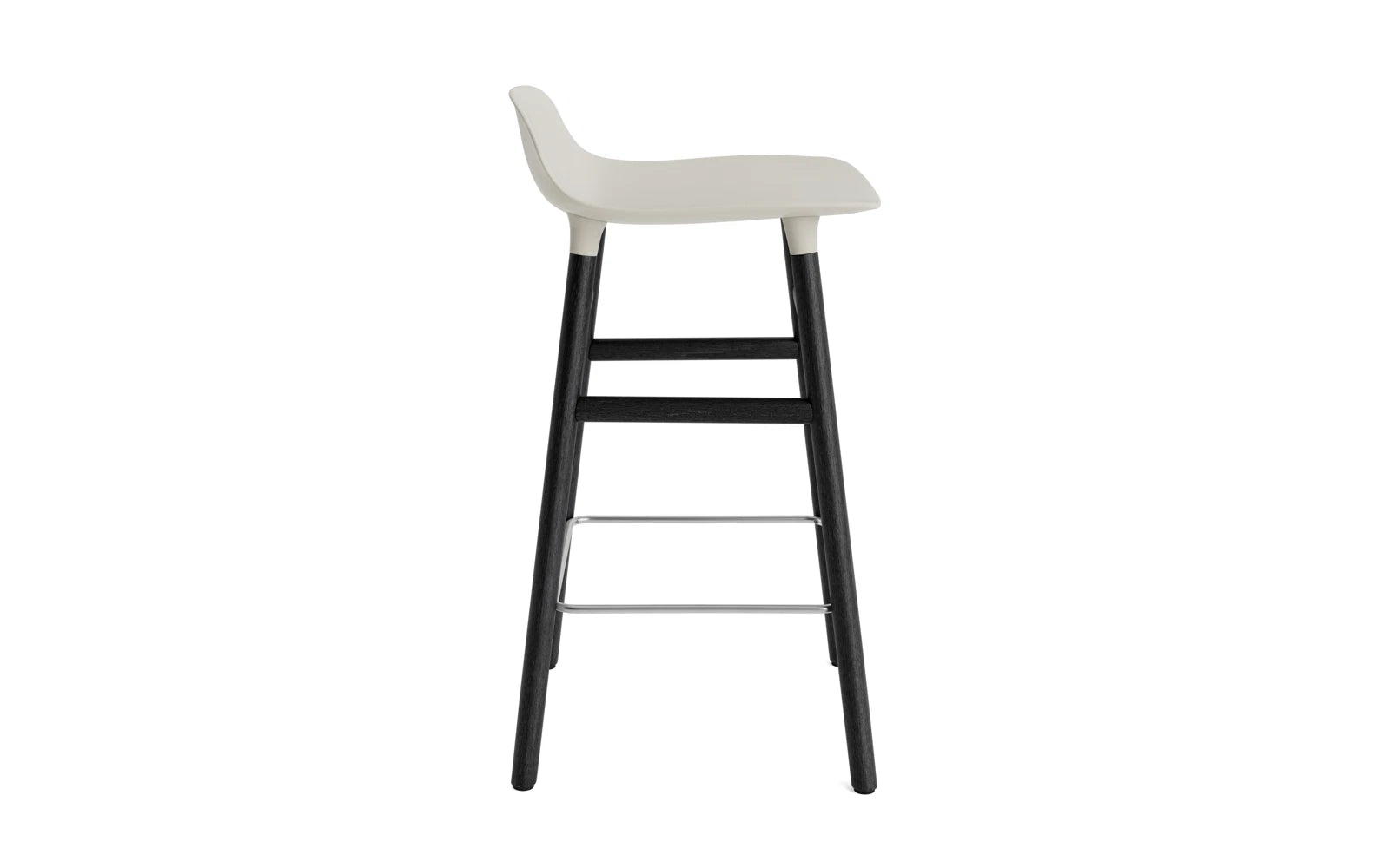Form Barstuhl 65 cm hellgrau/schwarz in  präsentiert im Onlineshop von KAQTU Design AG. Barstuhl ist von Normann Copenhagen