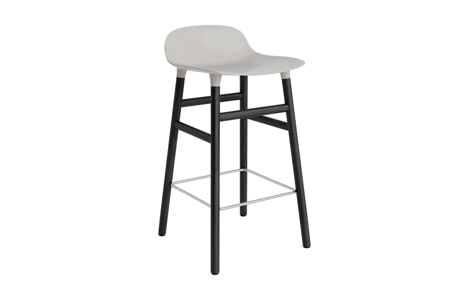 Form Barstuhl 65 cm warmes grau/schwarz in  präsentiert im Onlineshop von KAQTU Design AG. Barstuhl ist von Normann Copenhagen