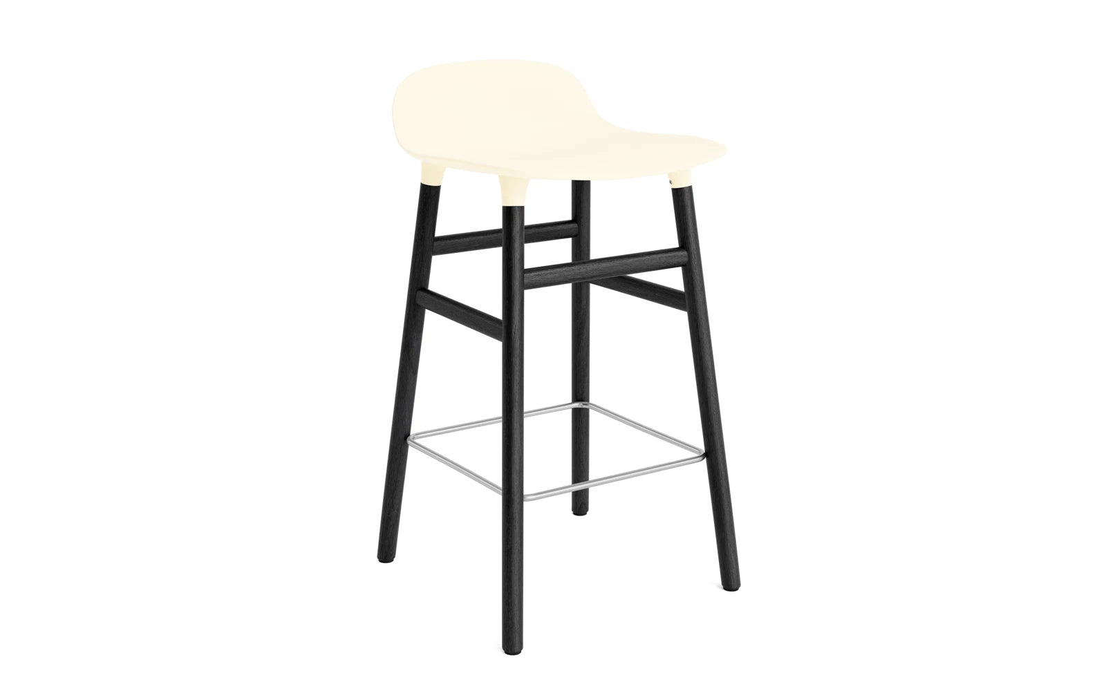 Form Barstuhl 65 cm creme/schwarz