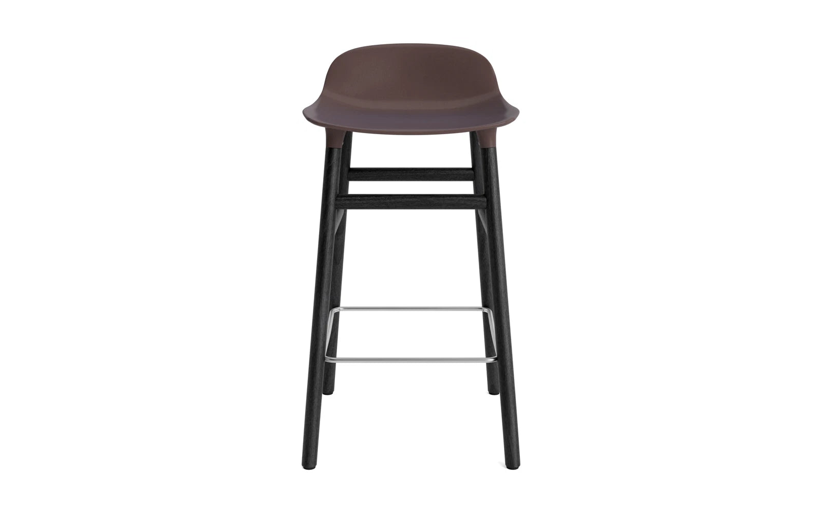 Form Barstuhl 65 cm braun/schwarz in  präsentiert im Onlineshop von KAQTU Design AG. Barstuhl ist von Normann Copenhagen