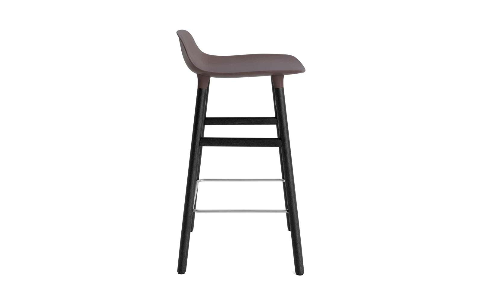 Form Barstuhl 65 cm braun/schwarz in  präsentiert im Onlineshop von KAQTU Design AG. Barstuhl ist von Normann Copenhagen