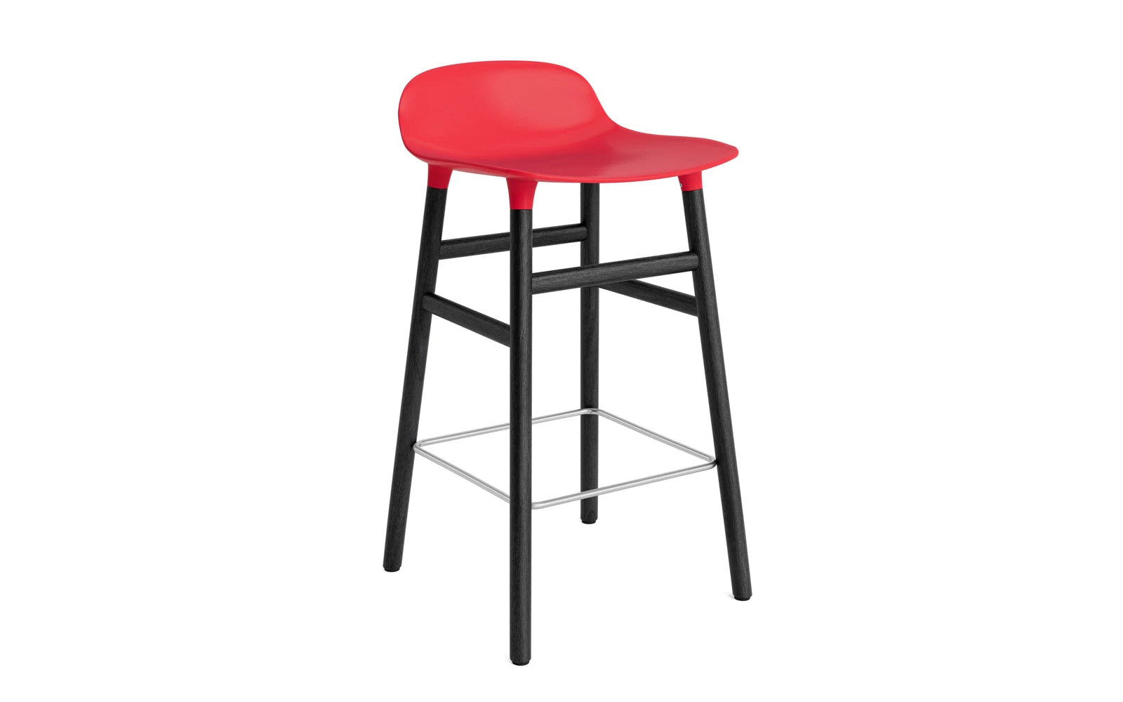 Form Barstuhl 65 cm Leuchtendes Rot/schwarz in  präsentiert im Onlineshop von KAQTU Design AG. Barstuhl ist von Normann Copenhagen