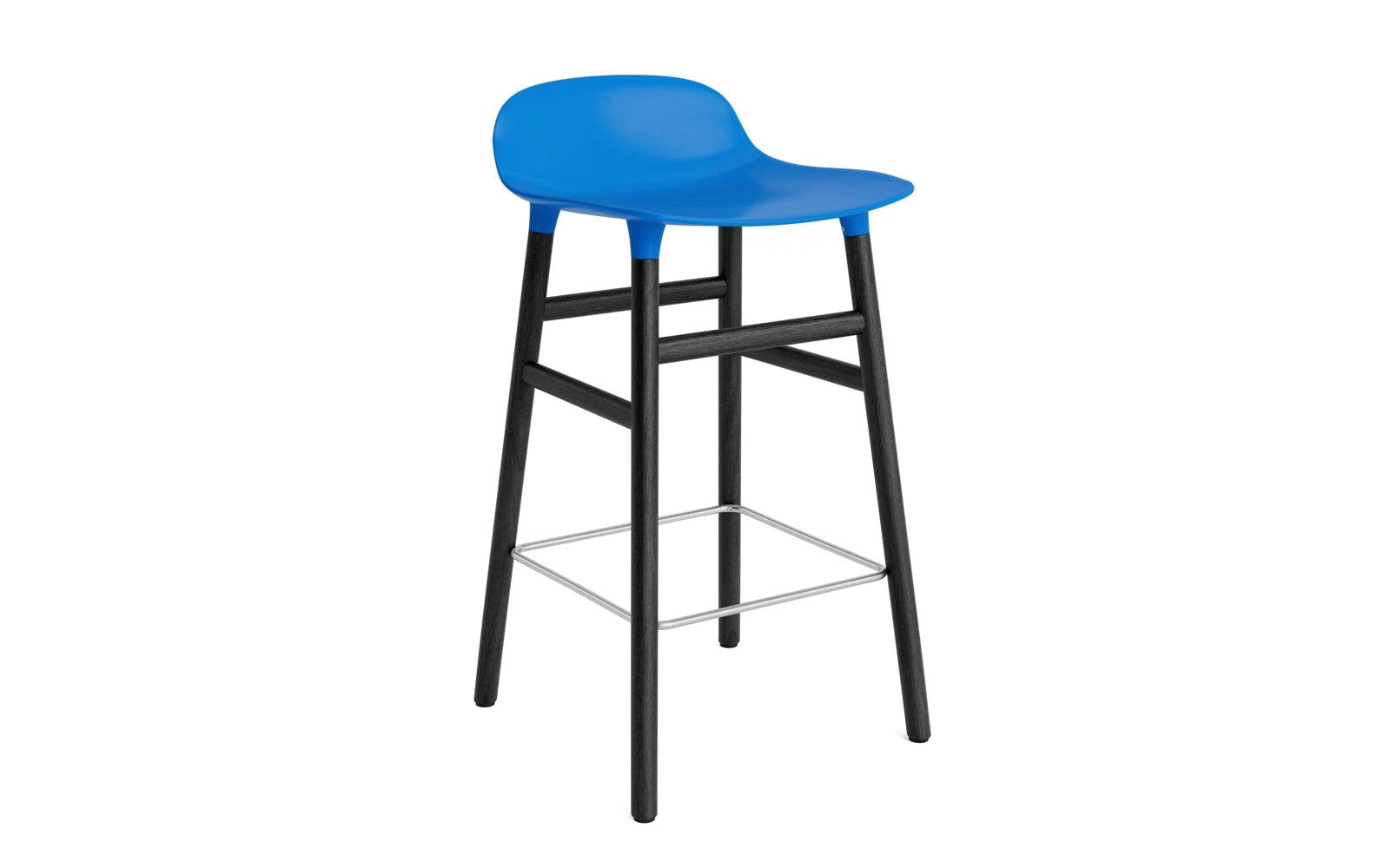 Form Barstuhl 65 cm Leuchtendes Blau /schwarz in  präsentiert im Onlineshop von KAQTU Design AG. Barstuhl ist von Normann Copenhagen