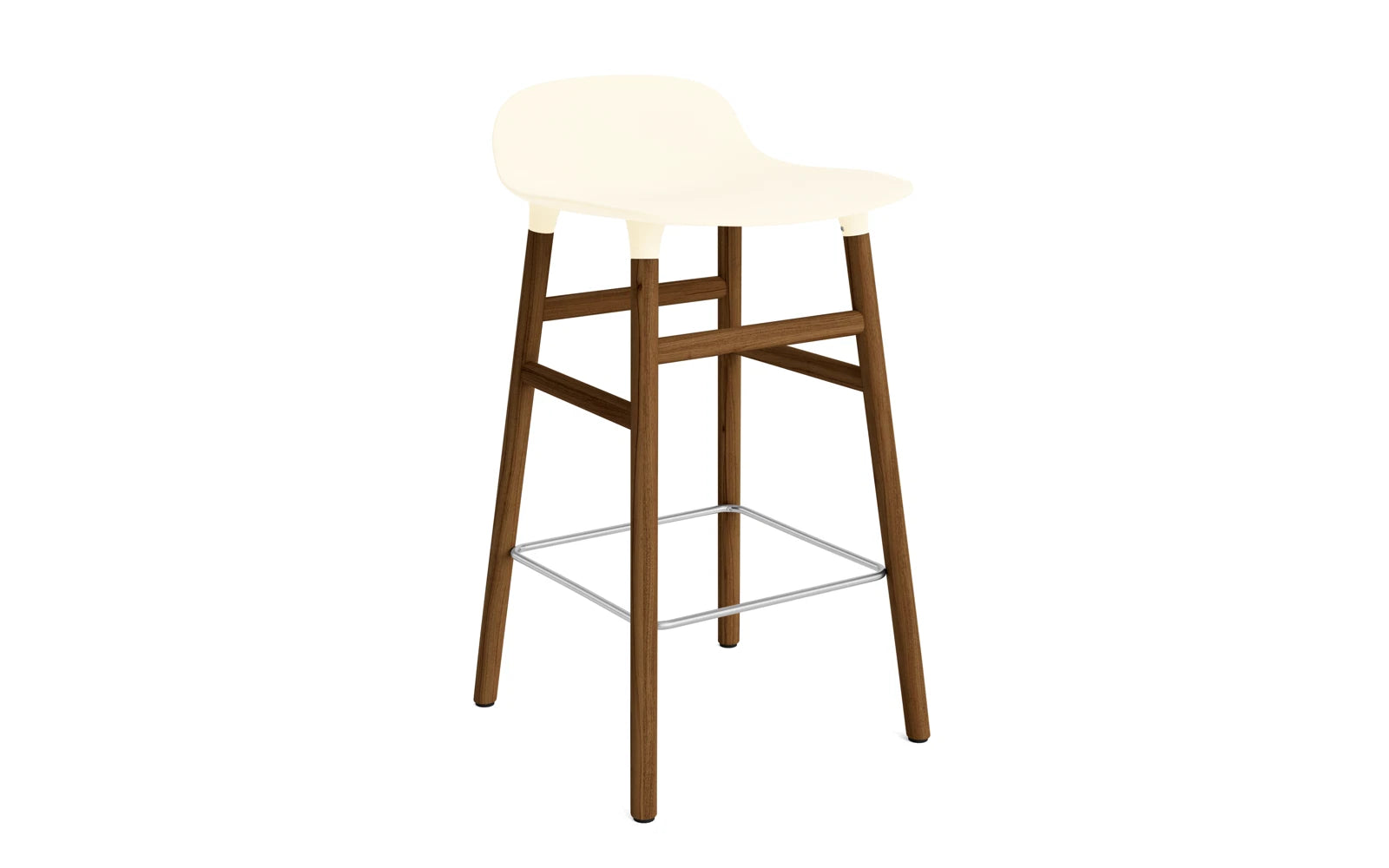 Form Barstuhl 65 cm Creme/Walnuss in  präsentiert im Onlineshop von KAQTU Design AG. Barstuhl ist von Normann Copenhagen