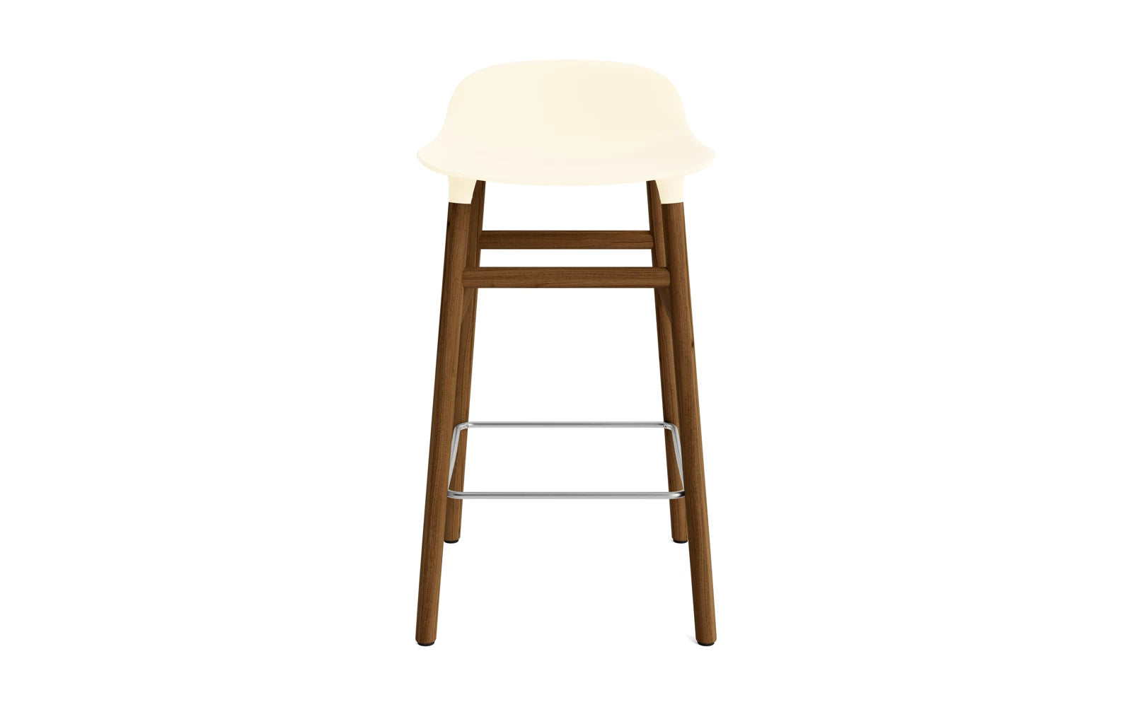 Form Barstuhl 65 cm Creme/Walnuss in  präsentiert im Onlineshop von KAQTU Design AG. Barstuhl ist von Normann Copenhagen