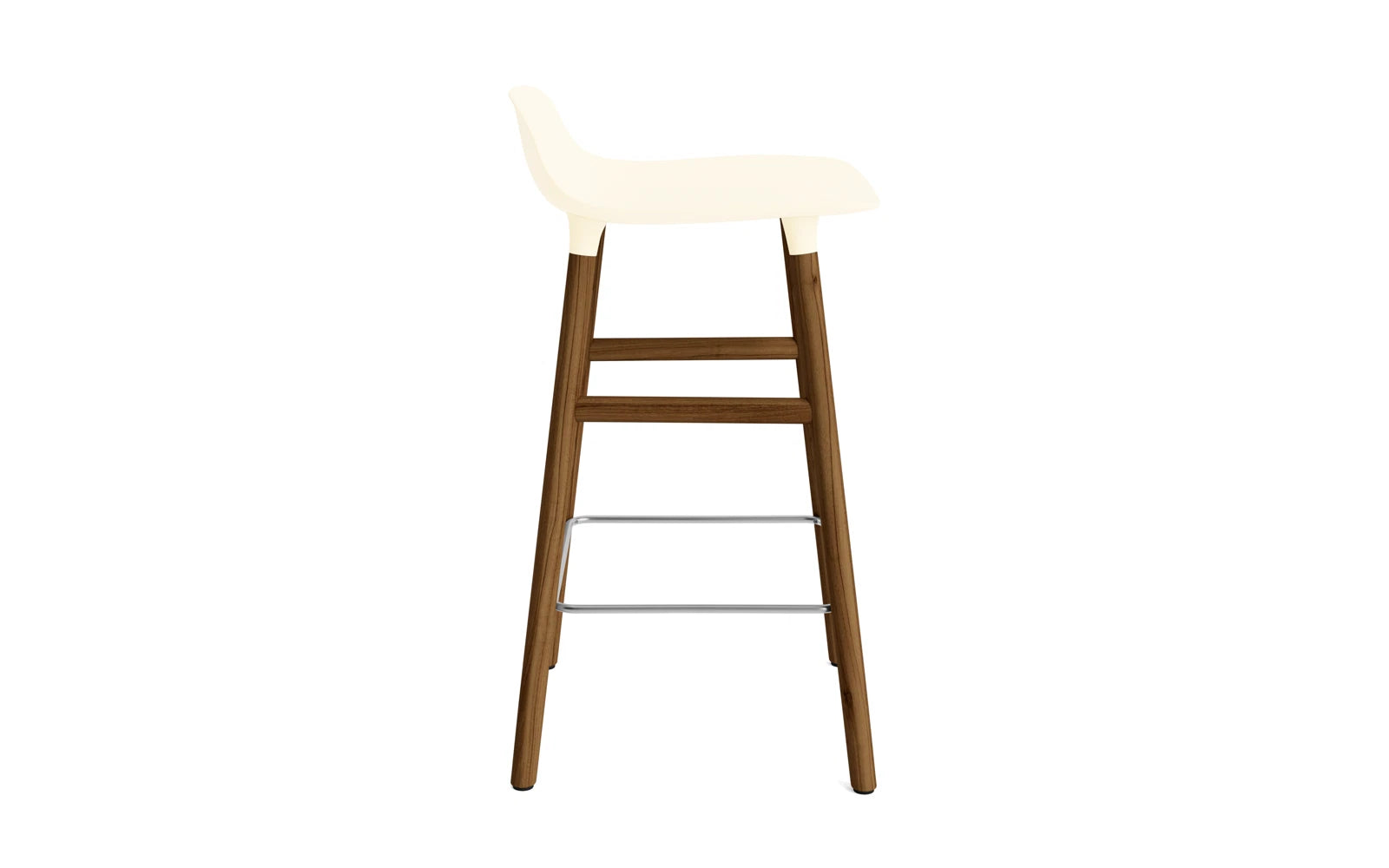Form Barstuhl 65 cm Creme/Walnuss in  präsentiert im Onlineshop von KAQTU Design AG. Barstuhl ist von Normann Copenhagen