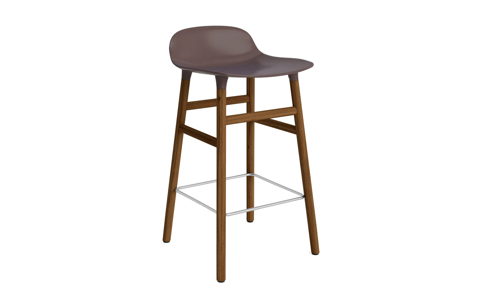 Form Barstuhl 65 cm Braun/Walnuss in  präsentiert im Onlineshop von KAQTU Design AG. Barstuhl ist von Normann Copenhagen