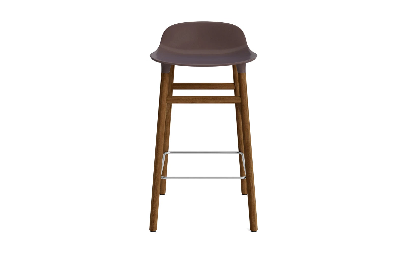 Form Barstuhl 65 cm Braun/Walnuss in  präsentiert im Onlineshop von KAQTU Design AG. Barstuhl ist von Normann Copenhagen