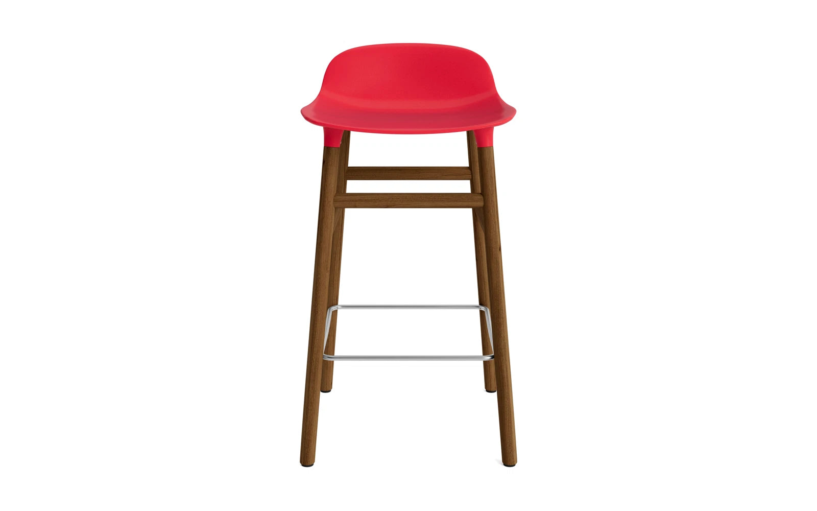 Form Barstuhl 65 cm Leuchtendes Rot/Walnuss in  präsentiert im Onlineshop von KAQTU Design AG. Barstuhl ist von Normann Copenhagen