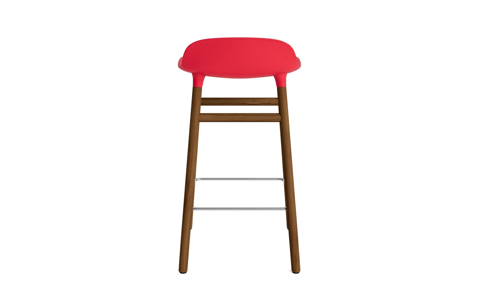 Form Barstuhl 65 cm Leuchtendes Rot/Walnuss in  präsentiert im Onlineshop von KAQTU Design AG. Barstuhl ist von Normann Copenhagen