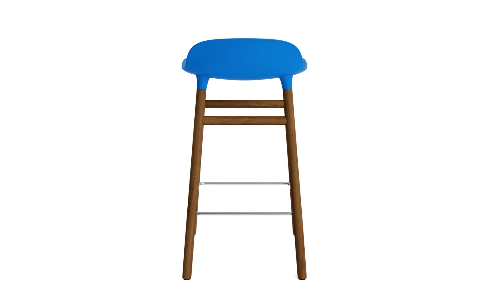 Form Barstuhl 65 cm Leuchtendes Blau/Walnuss in  präsentiert im Onlineshop von KAQTU Design AG. Barstuhl ist von Normann Copenhagen