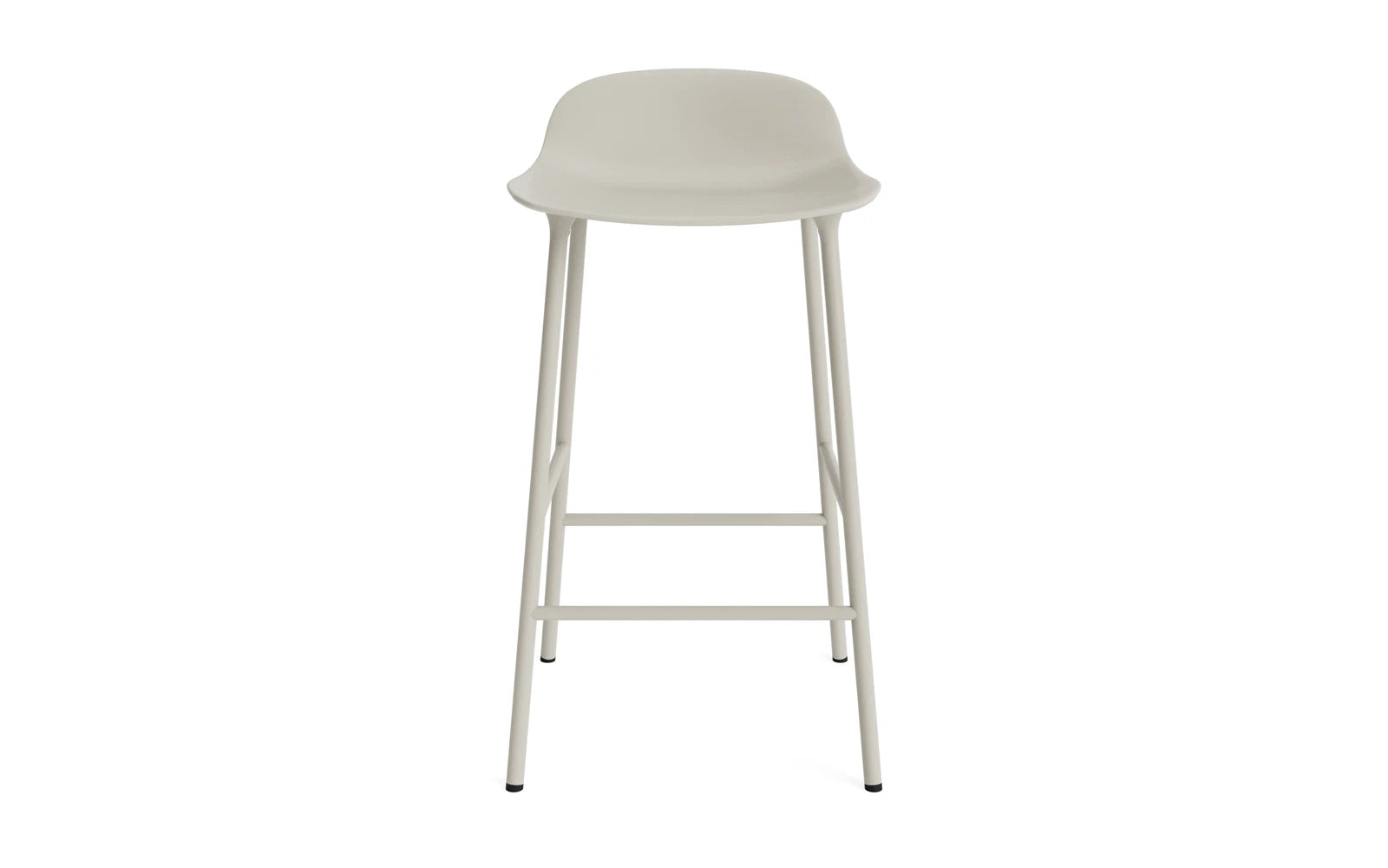 Form Barstuhl 65 cm hellgrau/Stahl in  präsentiert im Onlineshop von KAQTU Design AG. Barstuhl ist von Normann Copenhagen