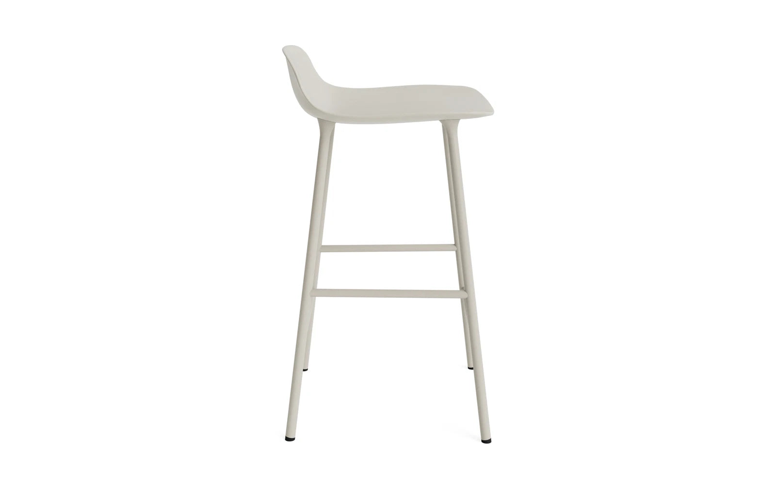 Form Barstuhl 65 cm hellgrau/Stahl in  präsentiert im Onlineshop von KAQTU Design AG. Barstuhl ist von Normann Copenhagen