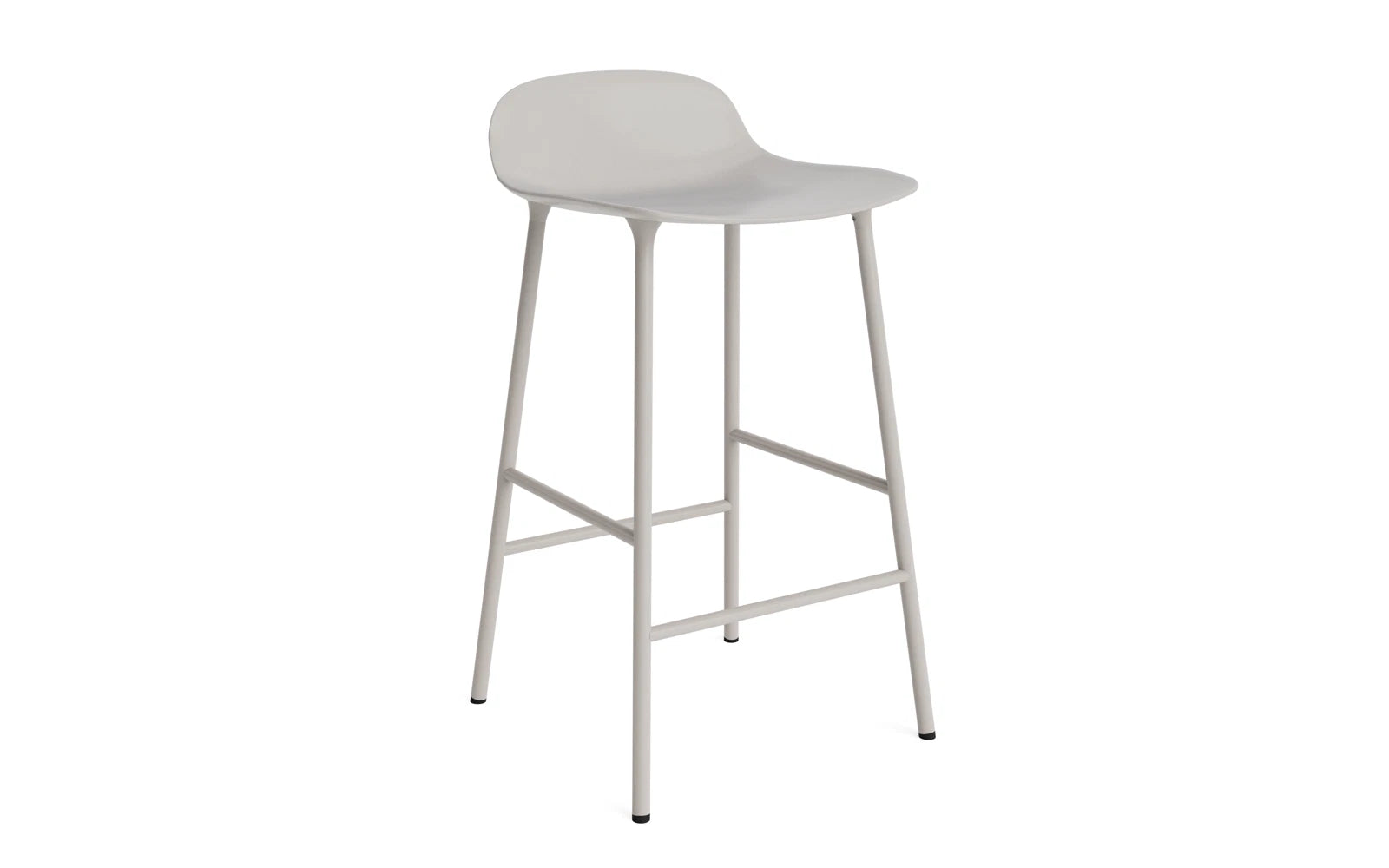 Form Barstuhl 65 cm Warmes Grau/Stahl in  präsentiert im Onlineshop von KAQTU Design AG. Barstuhl ist von Normann Copenhagen