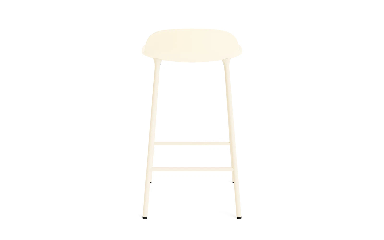Form Barstuhl 65 cm Creme/Stahl in  präsentiert im Onlineshop von KAQTU Design AG. Barstuhl ist von Normann Copenhagen