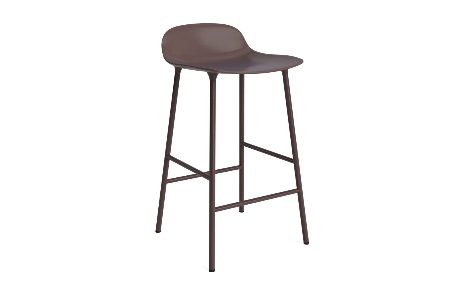 Form Barstuhl 65 cm braun/Stahl