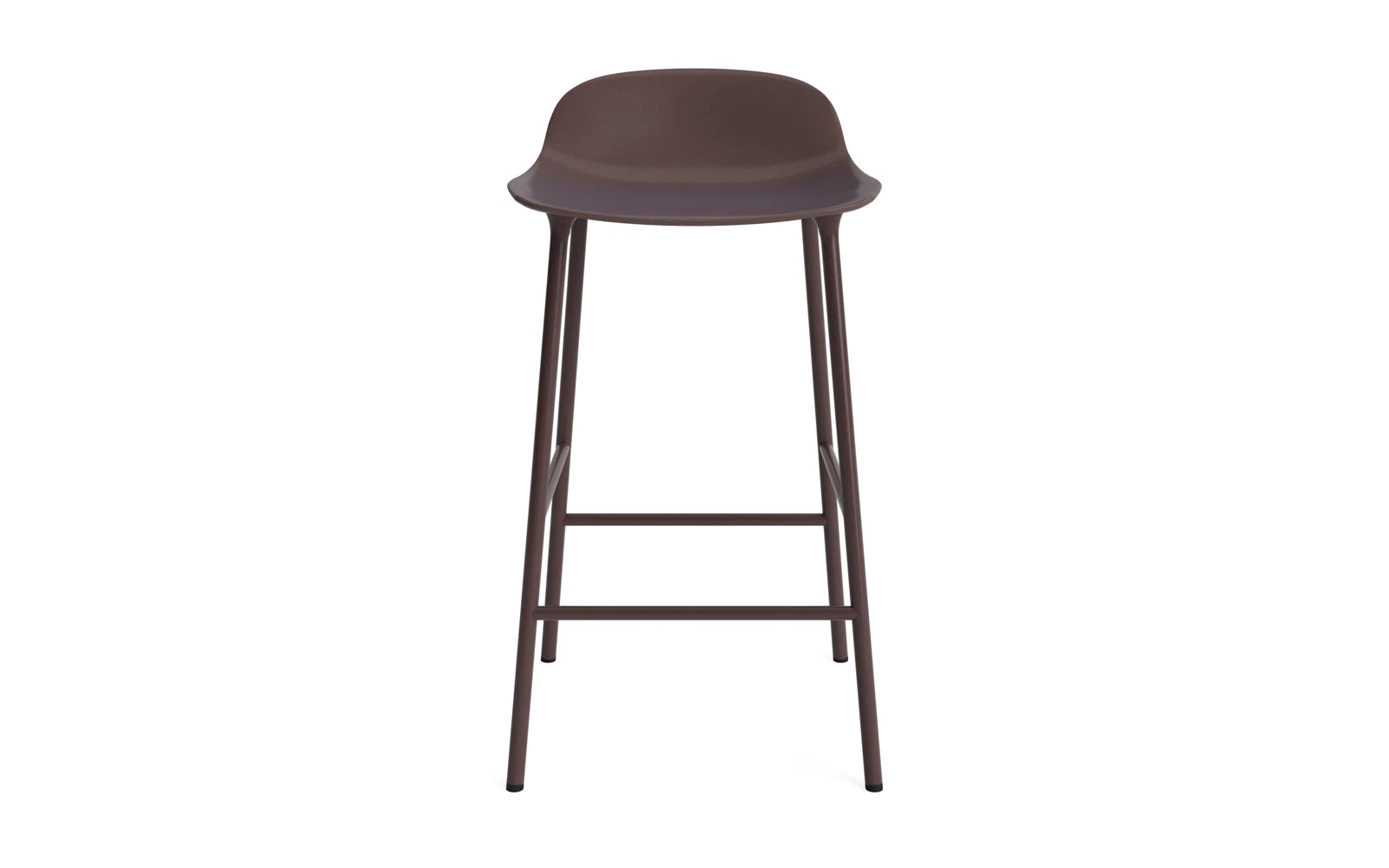 Form Barstuhl 65 cm braun/Stahl in  präsentiert im Onlineshop von KAQTU Design AG. Barstuhl ist von Normann Copenhagen