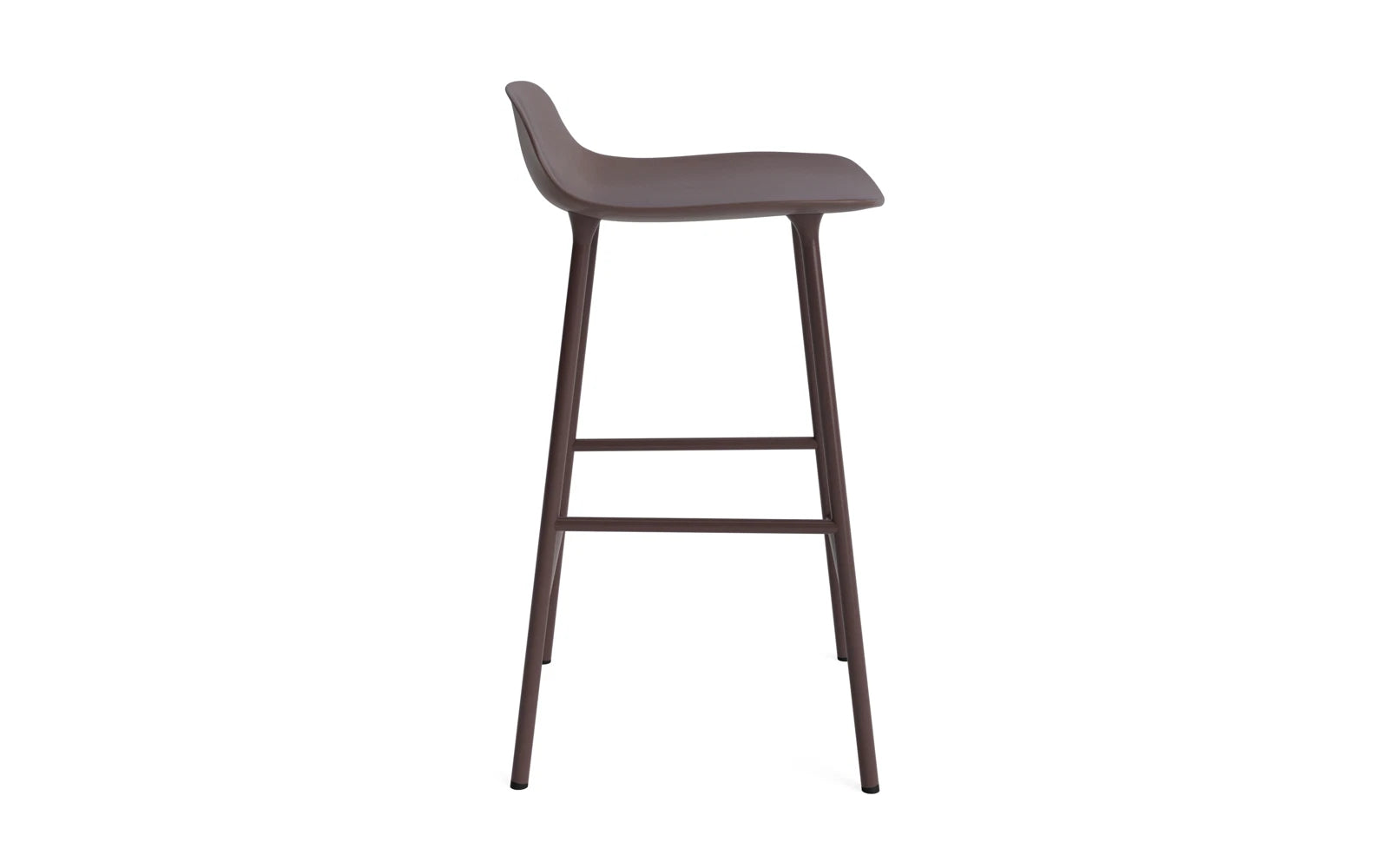 Form Barstuhl 65 cm braun/Stahl in  präsentiert im Onlineshop von KAQTU Design AG. Barstuhl ist von Normann Copenhagen