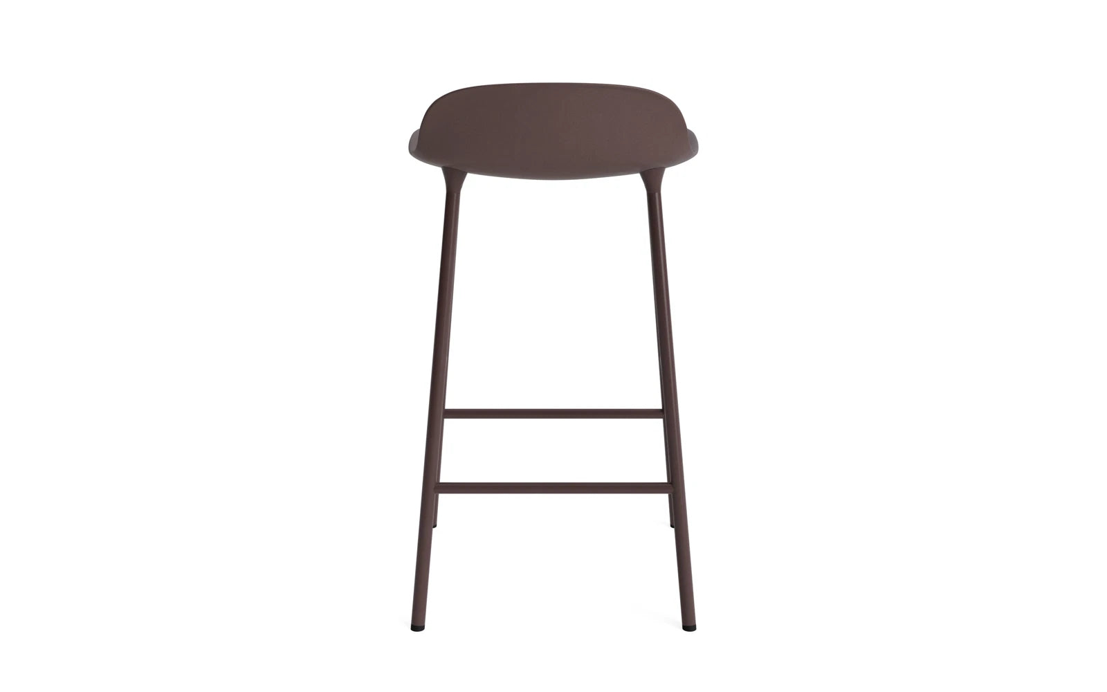 Form Barstuhl 65 cm braun/Stahl in  präsentiert im Onlineshop von KAQTU Design AG. Barstuhl ist von Normann Copenhagen