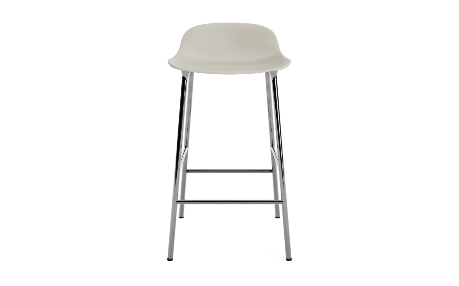 Form Barstuhl 65 cm Hellgrau/Chrom in  präsentiert im Onlineshop von KAQTU Design AG. Barstuhl ist von Normann Copenhagen