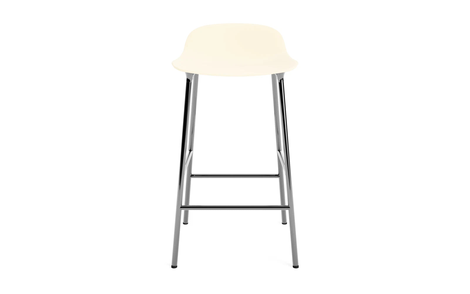 Form Barstuhl 65 cm Creme/Chrom in  präsentiert im Onlineshop von KAQTU Design AG. Barstuhl ist von Normann Copenhagen