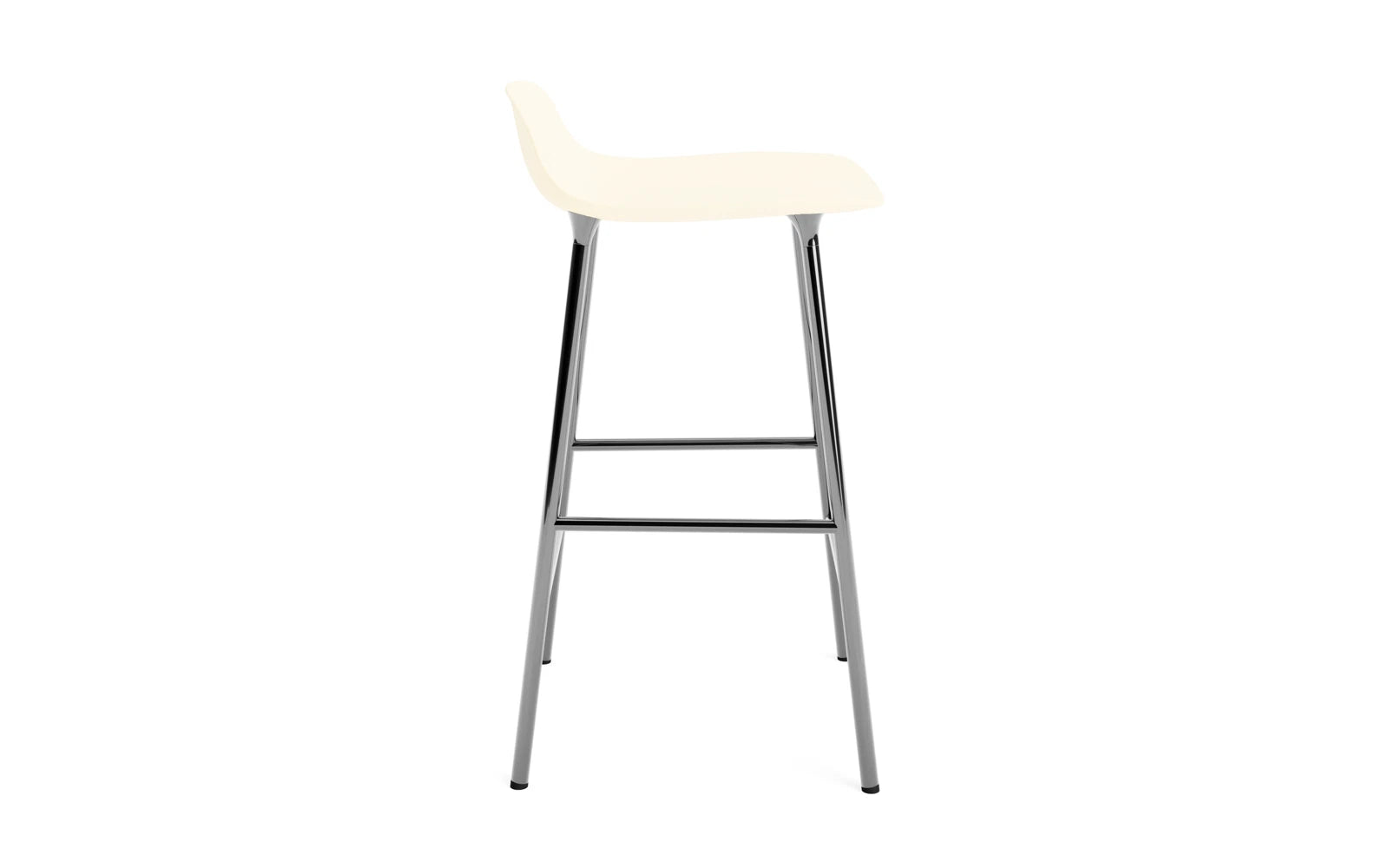Form Barstuhl 65 cm Creme/Chrom in  präsentiert im Onlineshop von KAQTU Design AG. Barstuhl ist von Normann Copenhagen