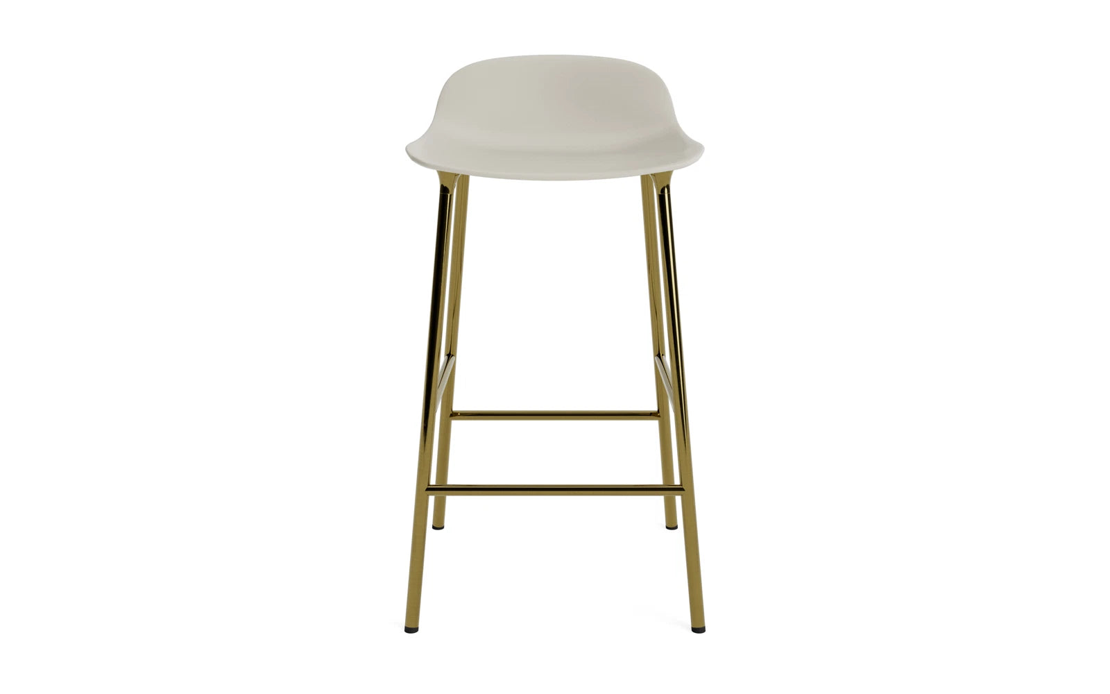 Form Barstuhl 65 cm Messing Hellgrau in  präsentiert im Onlineshop von KAQTU Design AG. Barstuhl ist von Normann Copenhagen