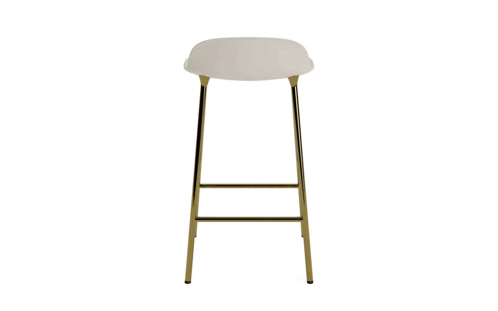 Form Barstuhl 65 cm Messing Hellgrau in  präsentiert im Onlineshop von KAQTU Design AG. Barstuhl ist von Normann Copenhagen
