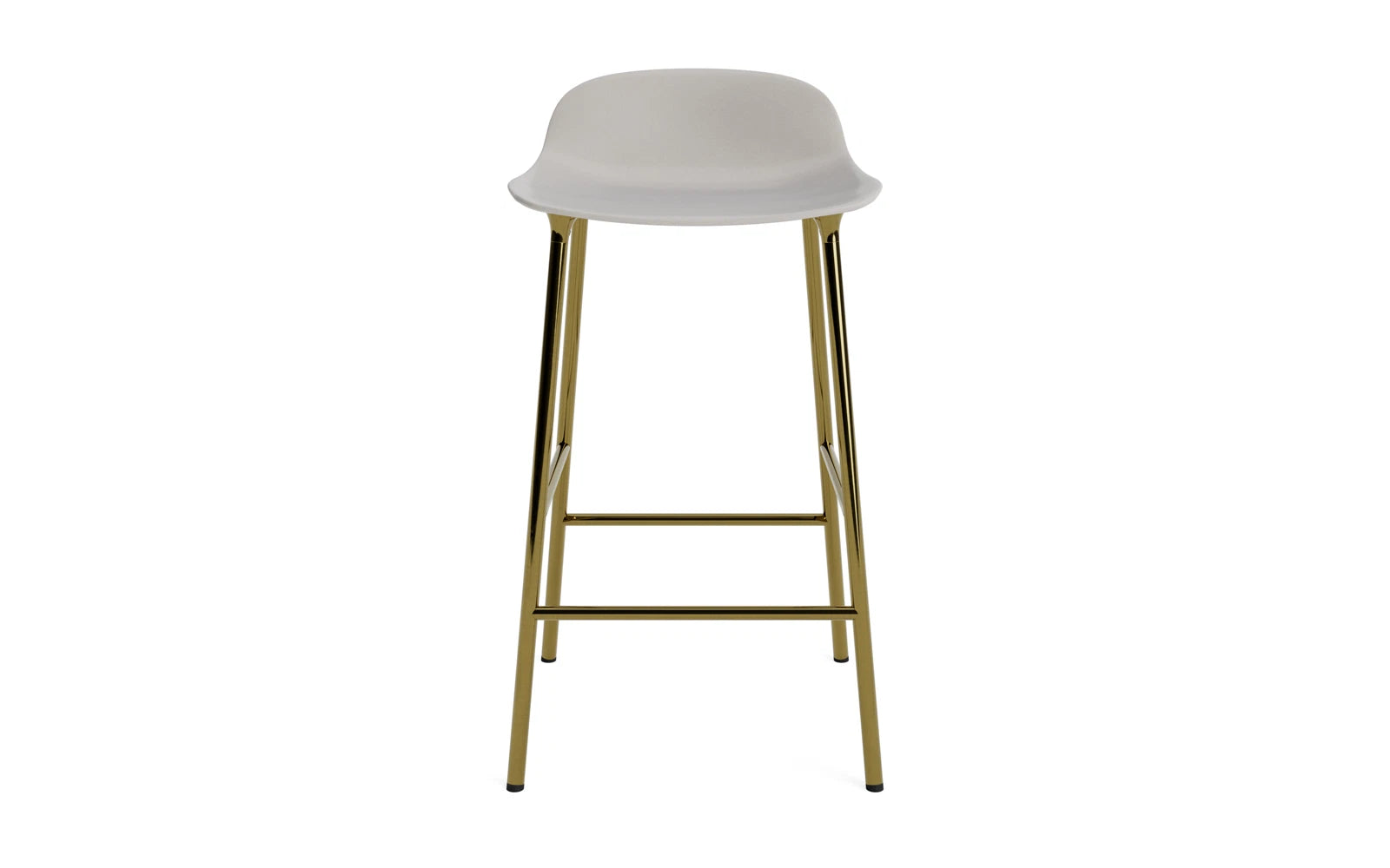 Form Barstuhl 65 cm Messing Warmes grau in  präsentiert im Onlineshop von KAQTU Design AG. Barstuhl ist von Normann Copenhagen